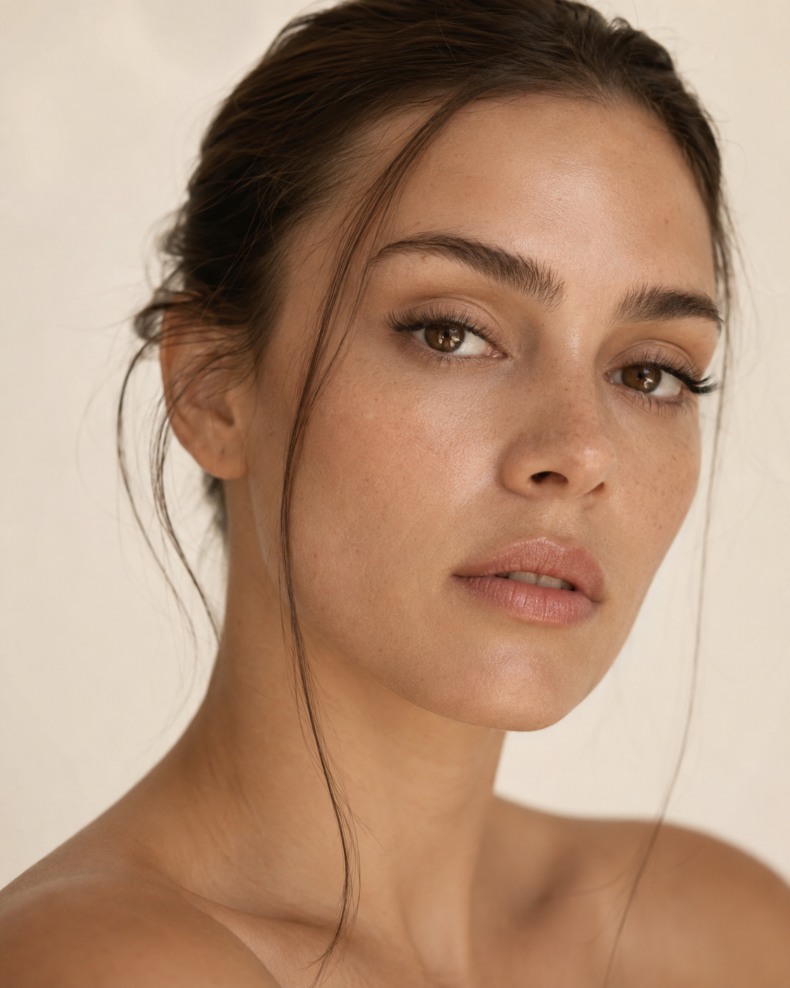 Model mit natürlichen magnetischen Wimpern von Liré