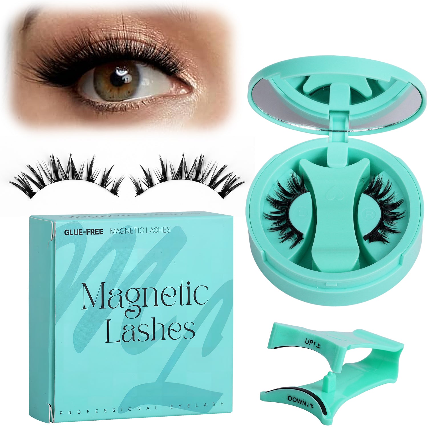 Magnetische Wimpern ZP03 Definiertes Cat-Eye, 1 Set