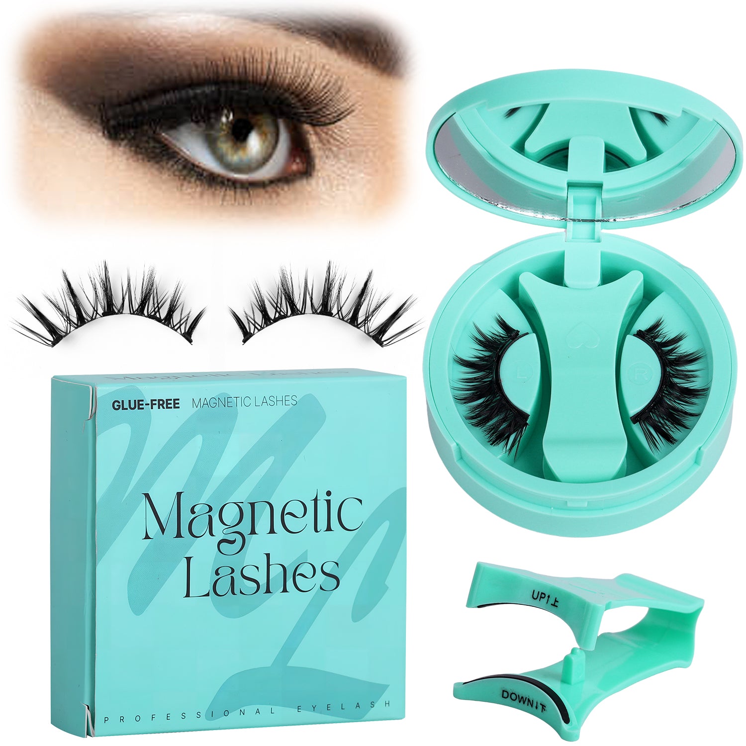 Magnetische Wimpern ZP04 Intensives Cat-Eye, 1 Set