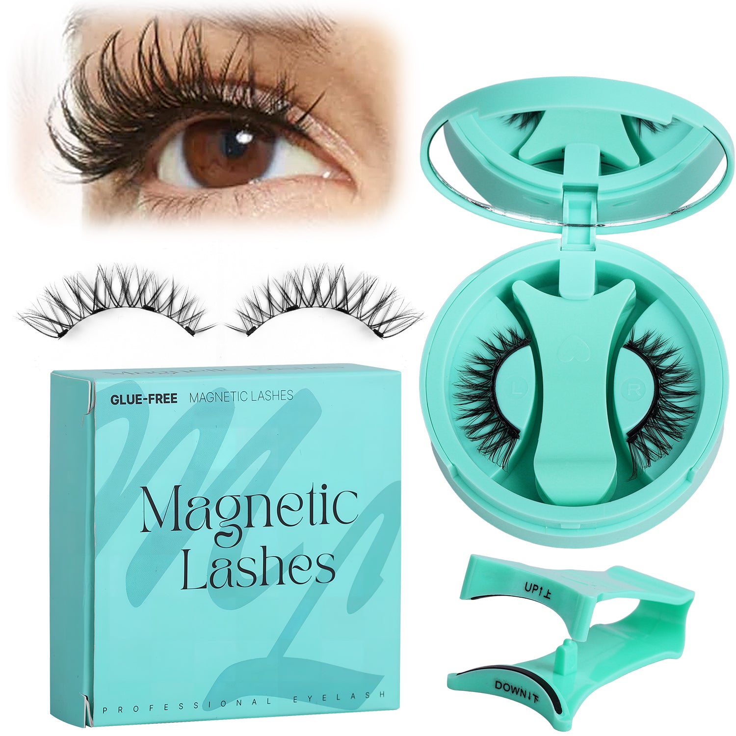 Magnetische Wimpern ZP06 Leichtes Glamour, 1 Set