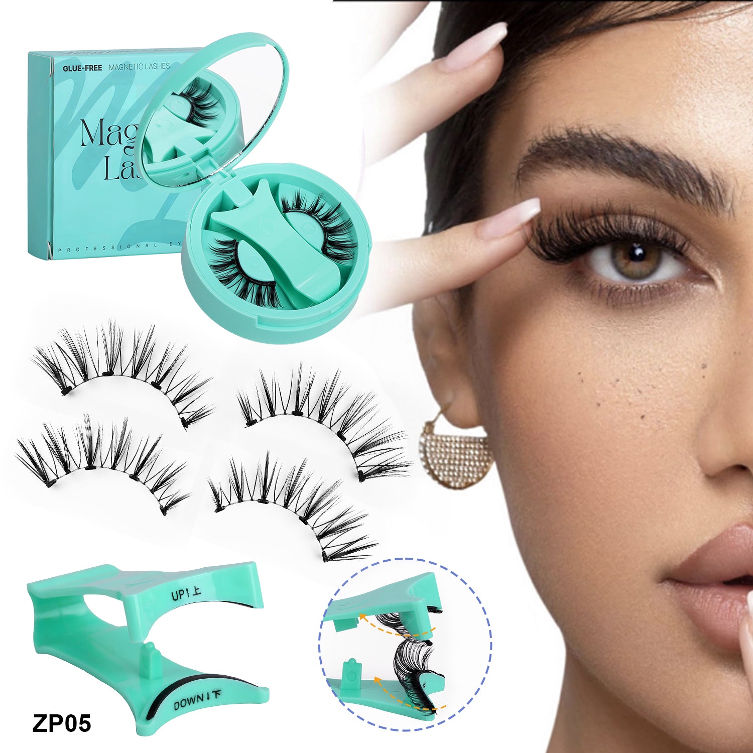 Magnetische Wimpern ZP05 Volumen, 2 Sets